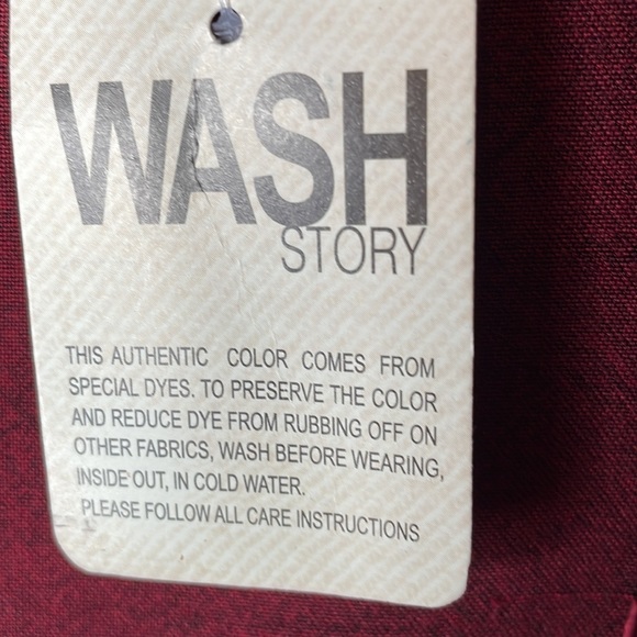 OSO Casuals rayon topper, size L in garnet red with embroidery and lace, size L - Picture 9 of 10